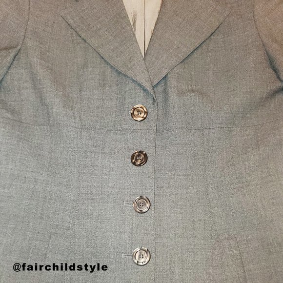 BEBE Grey Blazer - Size 6 - Picture 4 of 5